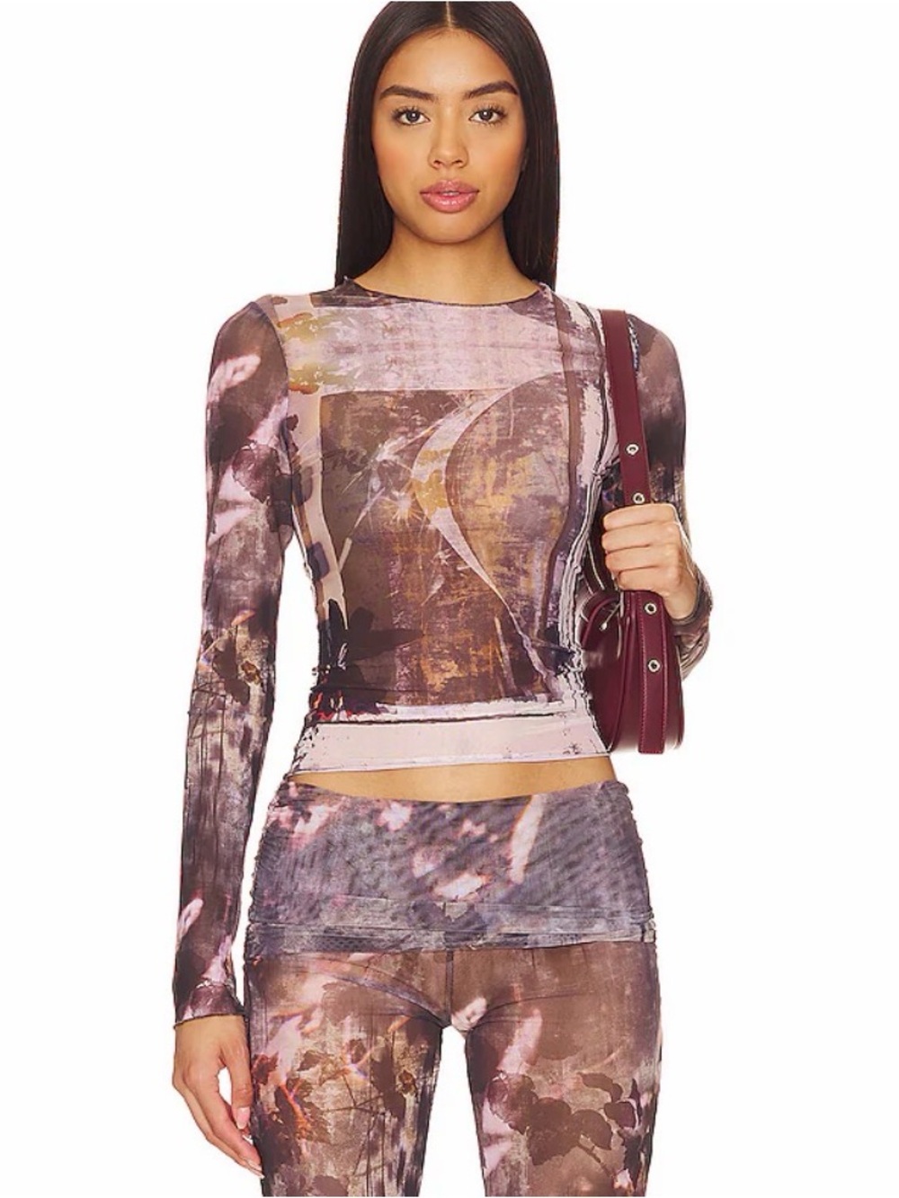 Jaded London Printed Top in Multi